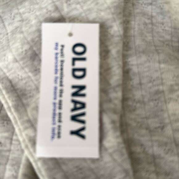 Old Navy light heather gray Knit Henley Romper - Picture 14 of 16